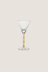 Amber Bamboo Martini Glasses Set of 2