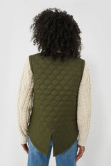 Army and Oatmeal Patra Mixed Media Jacket