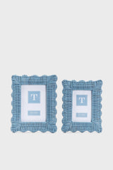 4x6 Blue Wicker Weave Frame