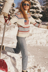 American Flag Christie Turtleneck Sweater