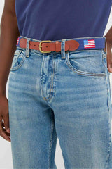 American Flag Needlepoint Belt