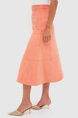 Amber Suede Bently Midi Skirt