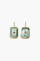 Aqua Tile Earrings