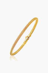 14k Gold Fancy Weave Bangle