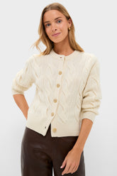 Authentic Cream Crewneck Cardigan