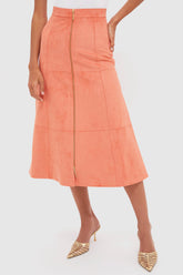 Amber Suede Bently Midi Skirt