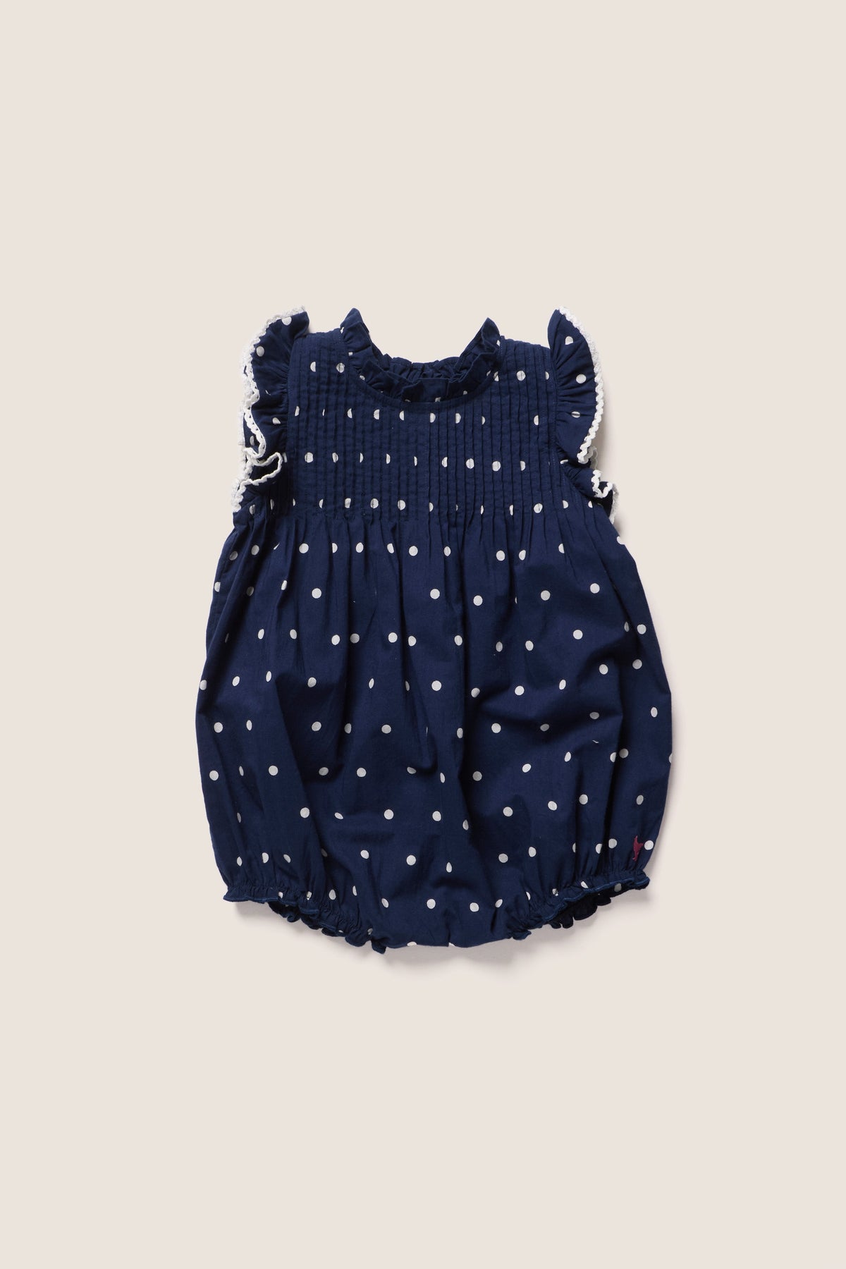Baby Girls Navy Dot Jaipur Bubble