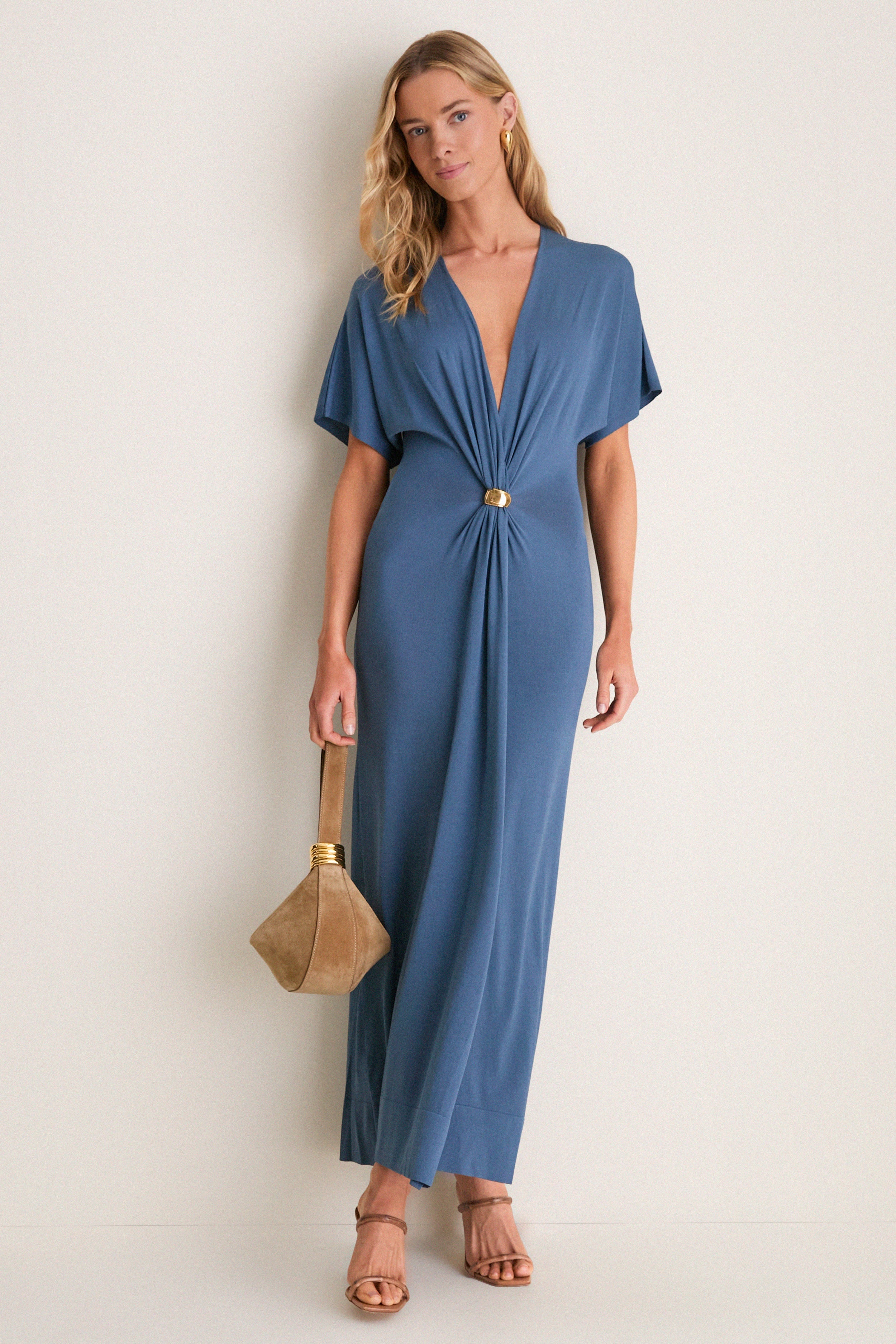 Ash Blue Rena Midi Dress