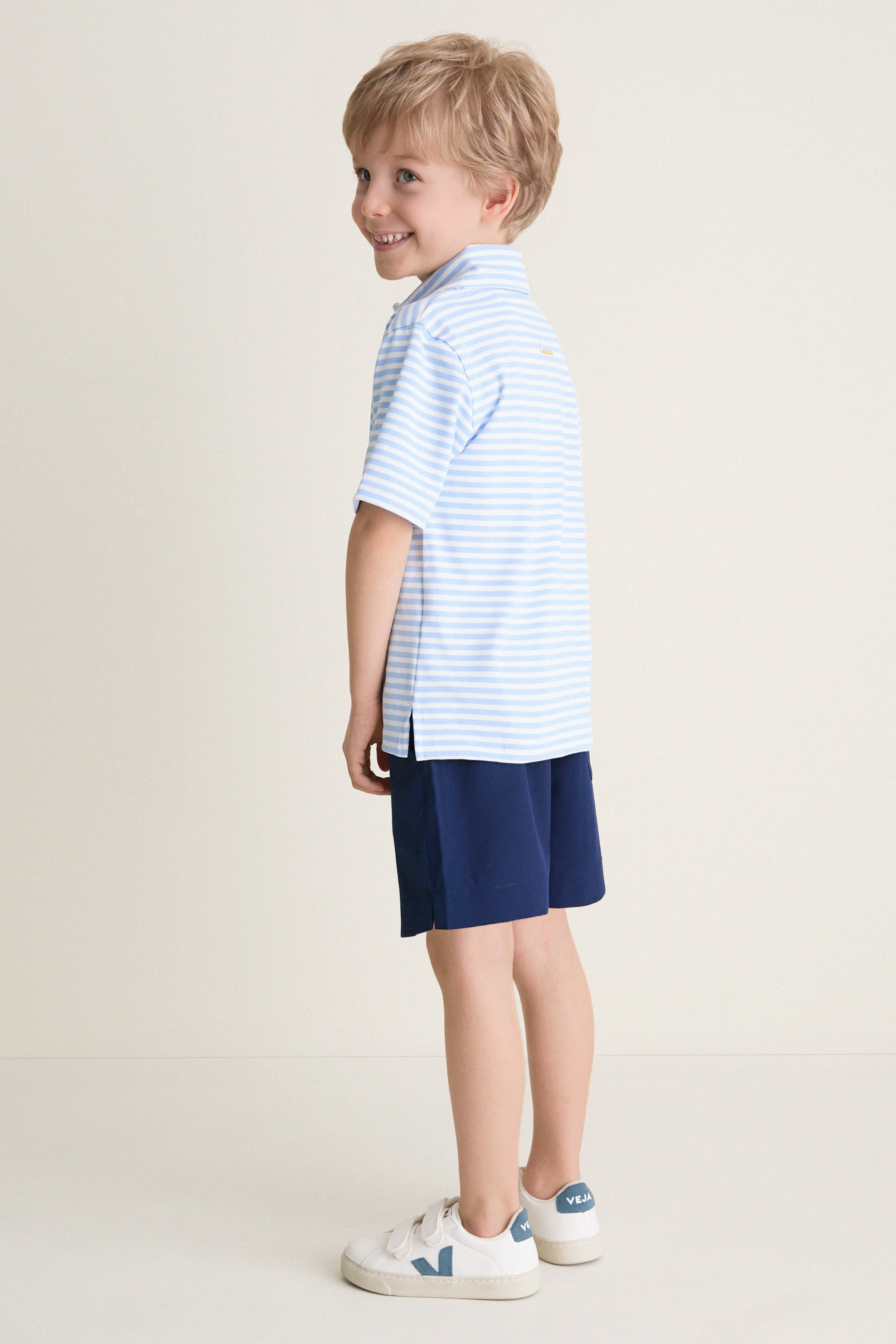 Bachelor's Blue and White Le Club Polo
