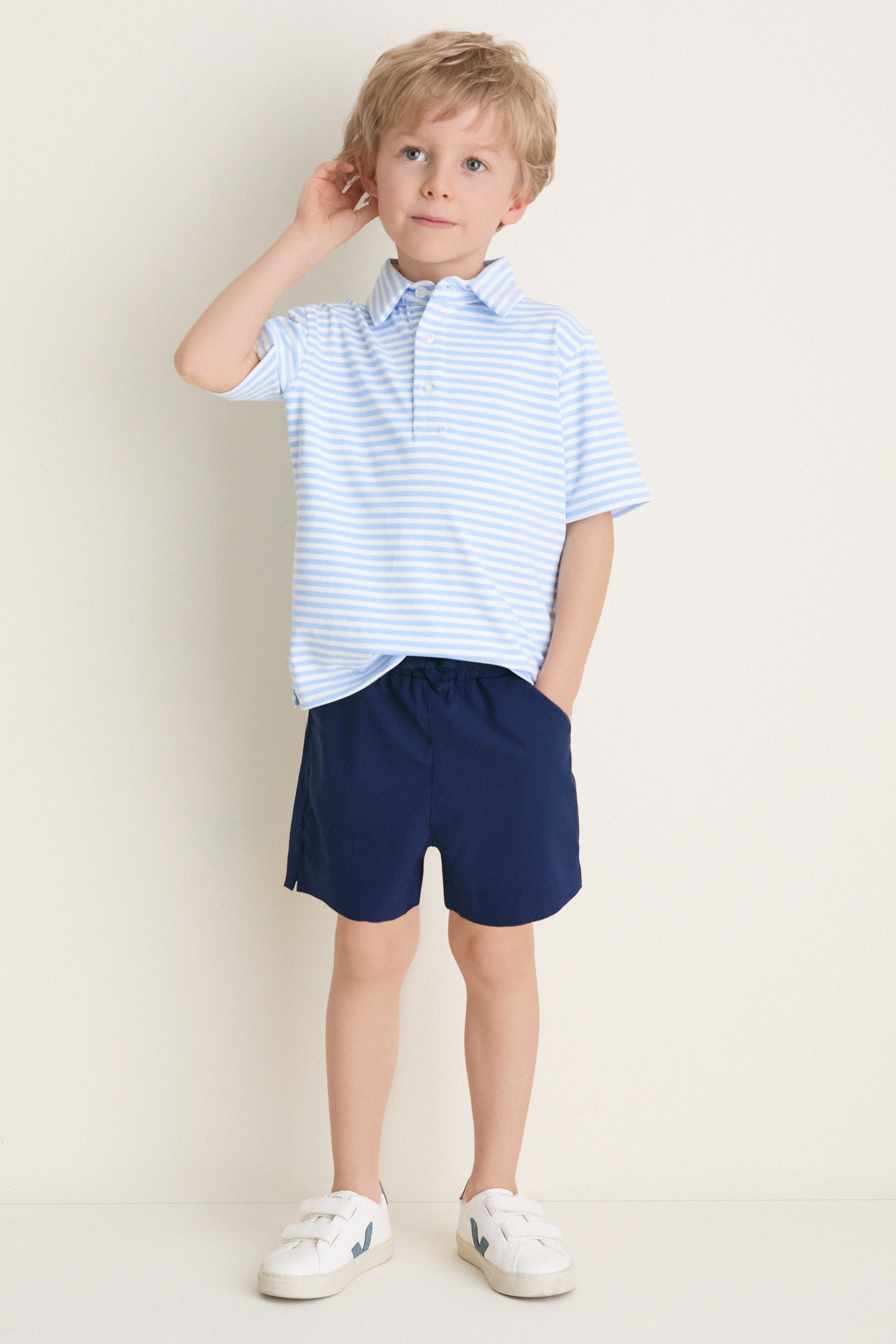 Bachelor's Blue and White Le Club Polo