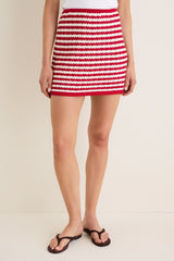 Avenue Stripe Knit Emery Mini Skirt
