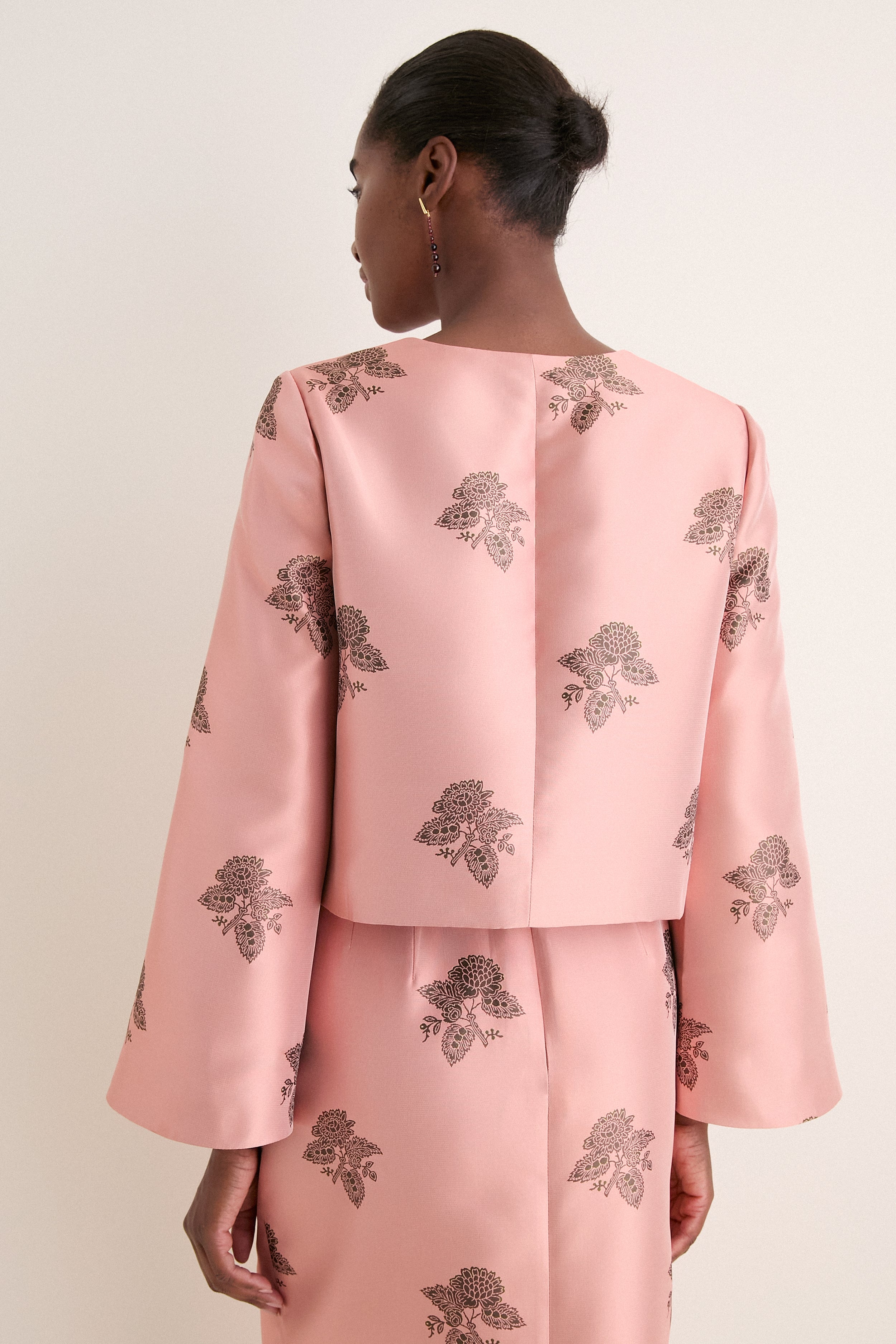Apricot Jacquard Maxine Jacket
