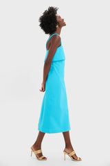 Aqua Linen Azura Midi Dress