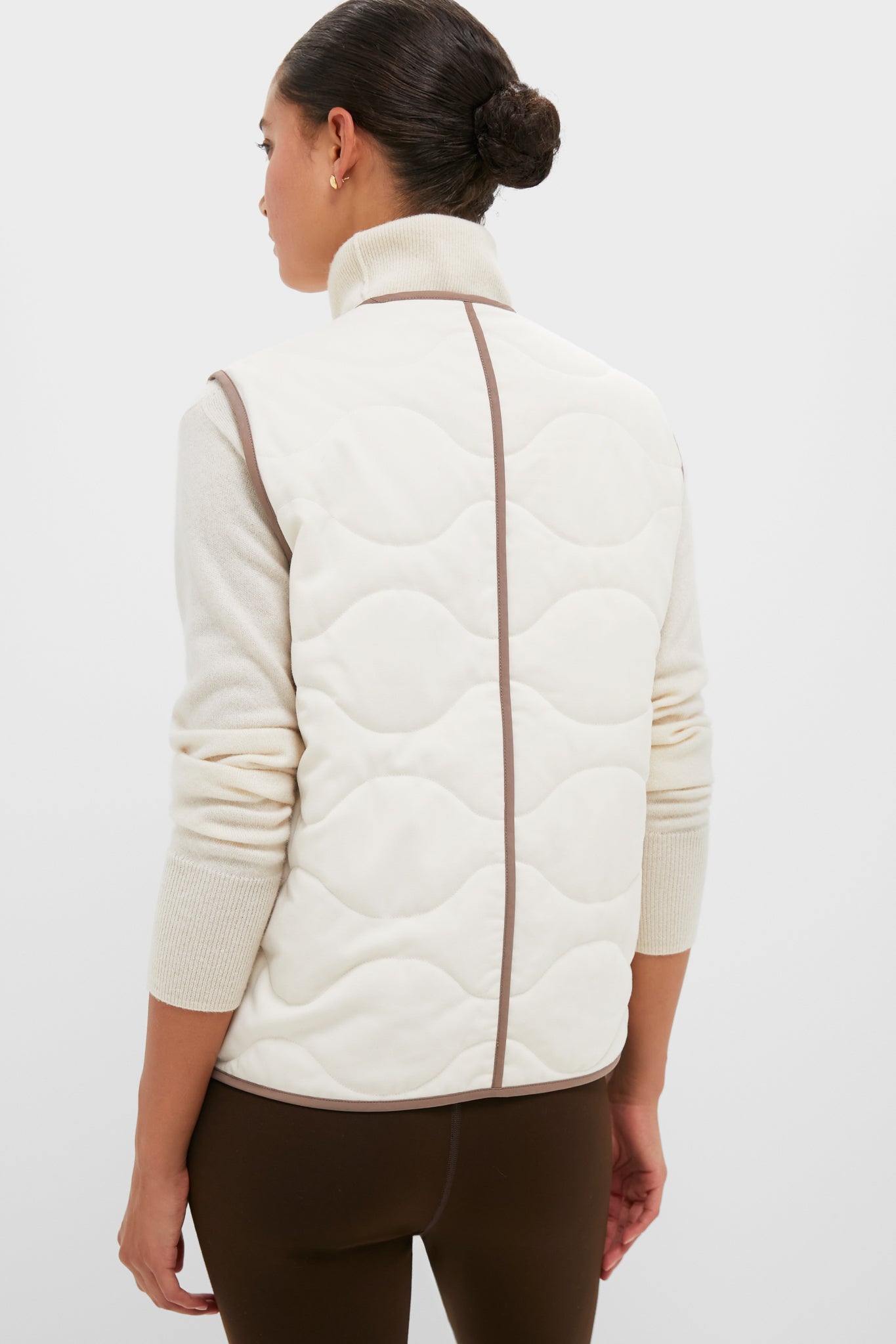 Ash Taupe and Birch Lori Reversible Gilet