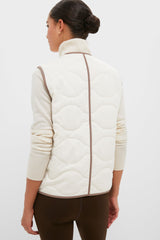 Ash Taupe and Birch Lori Reversible Gilet