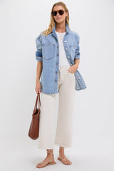90s Blue Organic Denim Overshirt